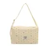 Bolsa de Mão Plissada Estilosa com Letras Estilo Coreano para Mulheres 2026 Verão Nova Tendência Moda Bolsa Transversal com Corrente de Ombro