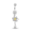 Nuevo Piercing para Ombligo de Mariposa Transfronterizo al por Mayor E-Commerce Acero Inoxidable Exquisito con Incrustaciones de Zirconia Corazón de Durazno Joyería para Perforación de Ombligo