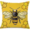 Funda de almohada popular transfronteriza Amazon Primavera y Verano Lino Miel Estampada Funda de almohada Funda de almohada Funda de almohada para sofá