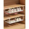 Sapateira Divisória em camadas Sapateira retrátil Armazenamento de sapatos domésticos Artefato Suporte para sapatos Suporte de rack de armazenamento de cesta pendurada