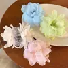 Pinza para el Cabello de Chifón con Flores de Hada Súper Tamaño Mediano Pinza de Tiburón Suave Pinza para el Cabello en la Parte Posterior de la Cabeza Pinza para el Cabello para Fotos Atmosféricas