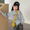 Moletom Versátil Infantil Elmo Bebê Tendência Campus Wear Macio Fofo Padrão Desenho Animado Moletom