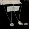Estrela Lua~Colar de Zircônia Banhado a Ouro Real 14K Estilo Coreano Estilo Ins Corrente de Clavícula Exquisita Colar de Luxo Leve