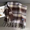 Bufanda Cálida Retro Suave Artística de Otoño e Invierno Chal para Mujer Ropa de Trabajo Versátil Bufanda de Imitación Cachemir con Borlas de Arena Fina