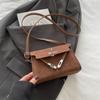 Bolso de Mujer Transfronterizo 2025 Primavera Nueva Llegada Kelly Esmerilado Bolso de Axila de Alta Gama Retro Portátil Bandolera Bolso Cuadrado Pequeño