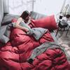 Núcleo de Colcha Funda de Colcha Extraíble y Lavable Kit Juego de Dos Piezas para Cama Funda de Colcha Cálida Engrosada para Otoño e Invierno