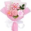 Venta al por mayor de Amazon de Ramilletes de Hilo Acabados: Girasol, Rosa, Ramos Artificiales Hechos a Mano de Ganchillo