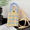 Bolsa de Presente de Ano Novo, Lembrança de Casamento, Caixa de Presente de Tricô, Bolsa Transversal Vermelha para Homens e Mulheres, Reunião Anual da Empresa