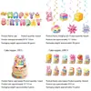 Os suprimentos de decoração de festa de coque colorido mais vendidos da Amazon, brinquedos squishy de cristal, guardanapos de papel, toalha de mesa e conjunto de louças