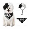 Perucas Fantasia de Halloween Capuzes Lenços Triangulares Conjunto Suprimentos para Animais de Estimação Fabricante Em Estoque