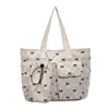Bolsa tote transfronteiriça nova, simples, fofa, moderna, bolsa de ombro única para o dia a dia, bolsa de axila de moda nicho, laço retrô