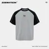 Camiseta Informal de Manga Corta de Moda para Hombre Zoewatson 2026 Verano Nuevo Estilo Deportivo Color de Contraste Atractivo Top para Exteriores