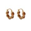Pendientes elegantes de estilo Hong Kong con circonitas circulares, diseño de nicho, ligeros y exquisitos, de lujo y de alta gama, para mujer.