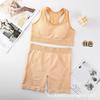 Traje deportivo de dos piezas para correr, ropa interior de espalda bonita, chaleco para mujer con almohadilla en el pecho, yoga, transpirable, ropa exterior, pecho envuelto