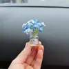 Internet Celebrant Fresh Vaso Flor Casa de Bonecas Mini Simulação Interior Do Carro Console Central Decoração Enfeites de Carro Espelho Cruzado