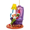 Decoração de Natal Transfronteiriça Acrílico Dourado Vermelho Sino de Natal Grande Pó Dourado Relógio Dragão Pendurar na Janela Parede Porta