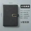 Cuaderno A5 Logo Personalizado Cuaderno Engrosado con Hebilla Reunión de Negocios Cuaderno A5 Bloc de Notas de Cuero Suave Venta al por Mayor
