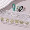 Caja de Set de Accesorios Populares para Uñas Transfronteriza, Caja Larga Rectangular, Dijes para Uñas Estilo Planeta Saturno, Decoraciones para Uñas Multicolor