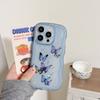 Adecuado para iPhone 17 Pegamento Ola Grande Funda para Teléfono Móvil Apple 16 Mariposa Pintada Brillo Transparente Anti-Caída Cubierta Protectora