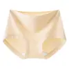 Calcinha de algodão macio com estampa jacquard, cintura média, baixa, alta elasticidade, não aperta, amigável à pele, respirável, cobertura total do quadril, modelo triângulo simples para meninas 9844