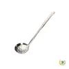 Cuchara para Olla Caliente de Acero Inoxidable 304, Cuchara Grande para Sopa, Cucharón Grande, Juego de Cucharas Coladoras para el Hogar, Cuchara Pequeña para Sopa con Mango Cuadrado de Cocina