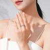 Anel de prata esterlina S925 com zircônia roxa, joia feminina japonesa e coreana com design cruzado e estampa de comida e vento