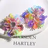 Lentejuelas de Dopamina, Cuentas Iridiscentes de Semilla de Girasol, Racimos de Flores Tejidos, Aretes Hechos a Mano para DIY, Accesorios para Tocados y Corsages, Materiales