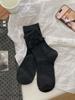 Meias Novas de Meia-Perna Cor Leite para Primavera e Verão Femininas, Meias Largas Estilo Universitário Japonês, Meias com Laço e Babados JK
