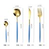 Vajilla portuguesa Juego de cuchillos, tenedores y cucharas de acero inoxidable Cuchillo de comida, cuchara de café, tenedor cuchara, cuchillo y tenedor para carne Vajilla de estilo occidental