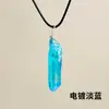 Pendente de Cristal Natural Transfronteiriço Pedra Bruta Galvanizada Colar de Cristal Único Joias Masculinas e Femininas Pedra de Energia Presente Fabricante Atacado