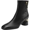 Botines de Tacón Medio para Mujer 2026 Botas de Moda Nuevas Tacón Grueso Zapatos de Mujer Tacones Altos de Moda Botas Martin para Mujer Botas de Mujer
