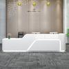 Escritorio de Recepción Pintado Escritorio de Recepción Escritorio Frontal de Empresa Mostrador de Salón de Belleza Blanco Escritorio de Cajero Simple Moderno Curvado Barra