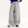 Calça Infantil 2026 Primavera/Outono Nova Para Meninos Larga Casual Longa Moda Calça de Moletom Média/Grande Infantil Cor Sólida Calça Banana