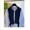 Elegante chaleco con camisa a rayas para mujer, de manga larga, corte holgado, único y chic para capas de principios de otoño
