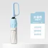 Paraguas creativo con hebilla de anillo de apertura manual al 70% de descuento, protección solar, doble uso para lluvia y sol, paraguas de negocio con recubrimiento negro, sombrilla de estilo japonés simple al por mayor