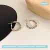 Pendientes de Metal Retorcido, Pendientes Geométricos Redondos de Moda, Pendientes Sencillos y Elegantes de Celebridad de Internet