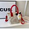 Bolsa de Lona Portátil de Color Contrastante Coreana para Mujer 2024 Nuevo Casual Más Fácil de Combinar Bolso Cruzado Popular Popular Pequeño para Viajar