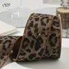 Cinta de Satén con Estampado de Leopardo de un Solo Lado para Ligas de Pelo DIY, Accesorios de Moños y Envoltura de Regalos