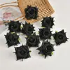 Rocío Simulado Gota de Agua Cabeza de Rosa Rizada Accesorios DIY Flor Falsa Flor de Seda Pasador de Pelo Accesorios para el Cabello Accesorios Decorativos Materiales