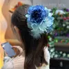 Pinza para el pelo de flor para mujer 2024 Nuevo estilo Pinza de tiburón con plumas para moño en la parte trasera de la cabeza para cabello grueso y cabello suelto Pinza para la raíz del cabello estilo coreano