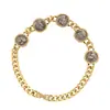 Juego de Monedas Vintage Estilo Francés con un Toque Elegante y Sofisticado, Incluyendo un Collar, Pulsera, Pendientes y Anillo de Monedas de Oro Vintage