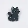Broche Desenho Gato Preto e Branco Metal Pingando Óleo Acessórios Criativos para Bolsa Transfronteiriço Simples Insígnia Personalizada Acessórios Pronto para Venda