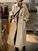 Abrigo de Lana Estilo Coreano para Mujer Otoño e Invierno 2024 Nuevo de Moda Longitud Media Holgado Versátil Pequeña Chaqueta de Lana Moderna