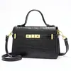 Bolso para Mujer 2023 Primavera Nuevo Bolso de Hombro Cruzado Tendencia Europea y Americana Patrón de Cocodrilo Bolso Cuadrado Pequeño Bolso de Mano de Moda para Mujer