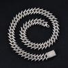 Nova Corrente Cubana Espinho Diamante Completo Design de Alta Qualidade Espetada 18mm Fecho Caixa Liga Colar Hip-Hop Atacado