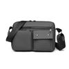 Nova Bolsa Pequena Masculina Moderna e Tendência Casual de Negócios Ombro Transversal Armazenamento Multifuncional Bolsa Portátil Impermeável