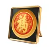 Adornos de Carácter de Fortuna, Artesanías de Lámina de Oro de Tendencia Nacional Estilo Chino, Pinturas Decorativas, Recuerdos, Regalos Corporativos de Seguros para Transmisiones en Vivo