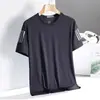 Camiseta Masculina Manga Curta Secagem Rápida Toque Fresco Camiseta Masculina Manga Curta Confortável e Respirável Camiseta Masculina Manga Curta Simples Alta Elasticidade Versátil