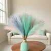 Hierba de Caña Artificial Multicolor Hierba de Pampa Pieza Única Decoración del Hogar Suministros para Bodas Hierba de Juncia Pequeña Hierba Cola de Conejo