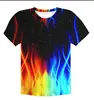 Venta directa de fábrica estilo popular camiseta de manga corta proceso de impresión 3D se puede usar por dentro o por fuera corte holgado manga corta casual